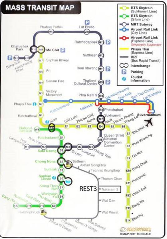 Rest 3 Vandrarhem Bangkok Exteriör bild